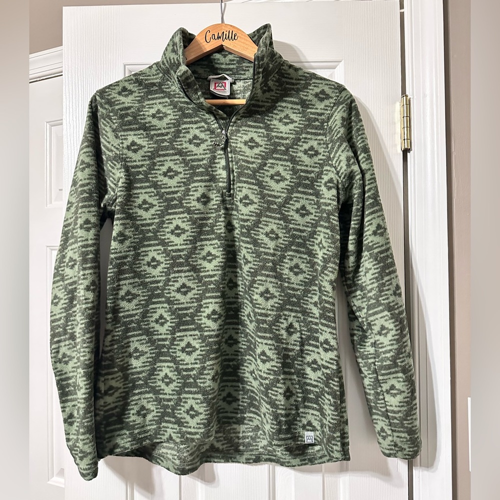 Avalanche Green Zip Up Jacket with High Collar